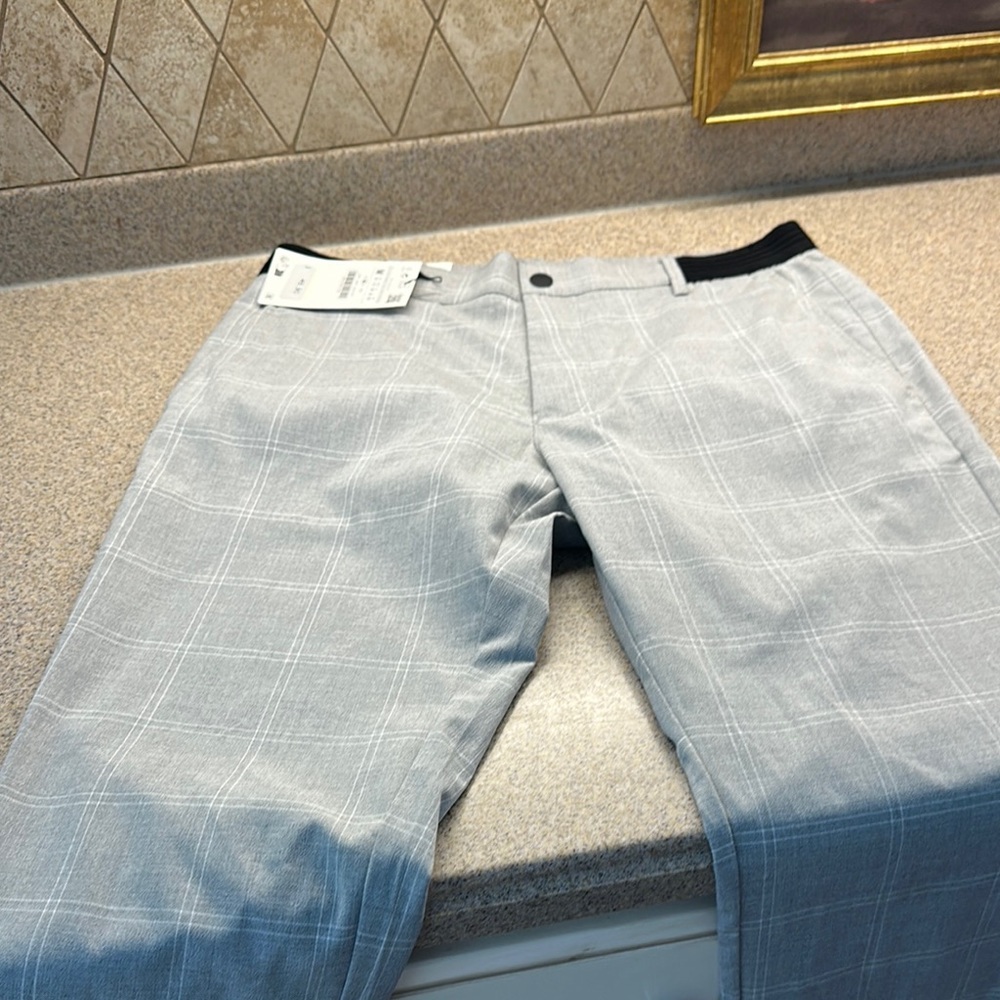 Zara Light Gray Checkered Trousers